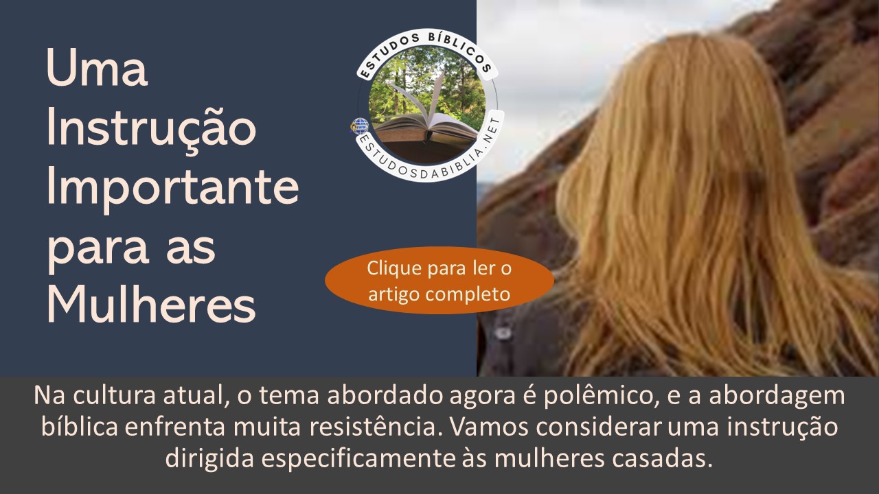 Uma Instrução Importante para as Mulheres